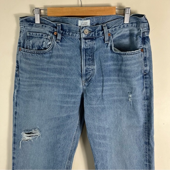 citizens of humanity Neve Low Slung Relaxed in Bowie Raw Hem Size 29 Cotton - Picture 2 of 12